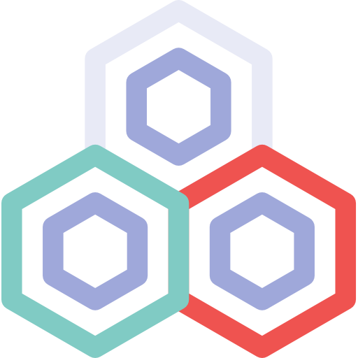 benzene Basic Rounded Lineal Color icona