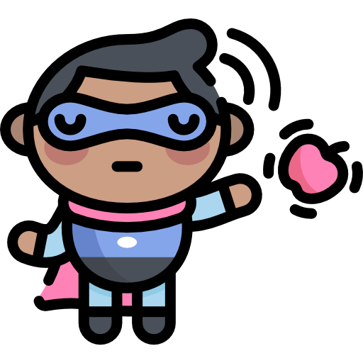 Superhero Kawaii Lineal color icon