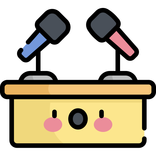 Conference Kawaii Lineal color icon