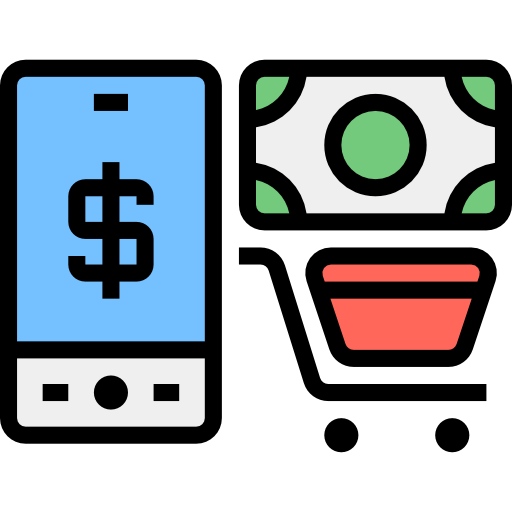 pago con smartphone Ultimatearm Lineal Color icono