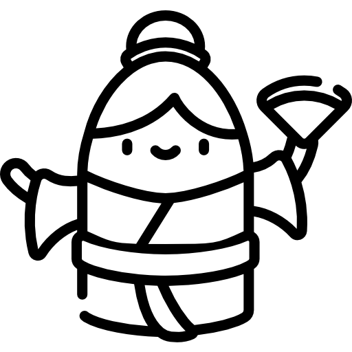 Кабуки Kawaii Lineal иконка