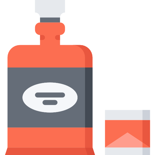 whiskey Coloring Flat icon