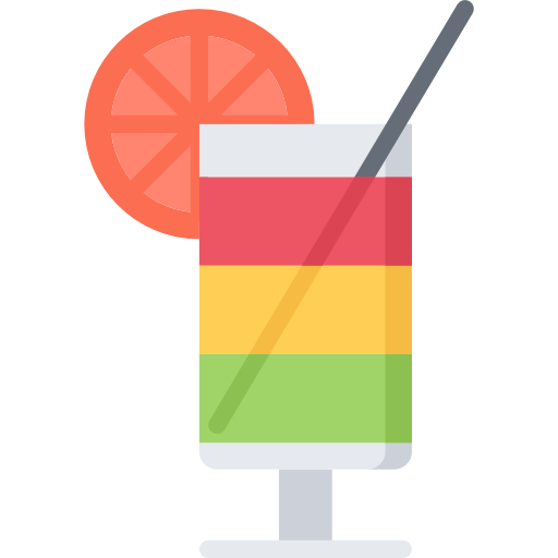 Cocktail Coloring Flat icon