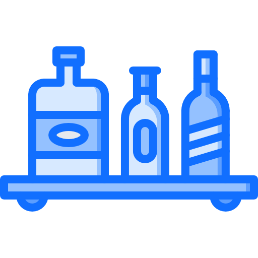 bouteilles Coloring Blue Icône