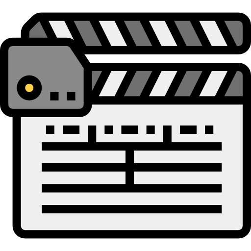 clapperboard Ultimatearm Lineal Color icon