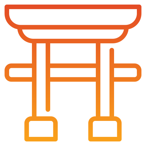 torii-poort Generic gradient outline icoon