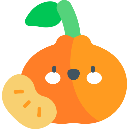 mandarijn Kawaii Flat icoon