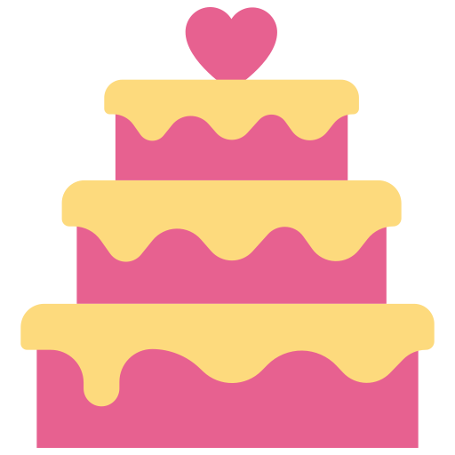 Свадебный пирог Generic color fill иконка