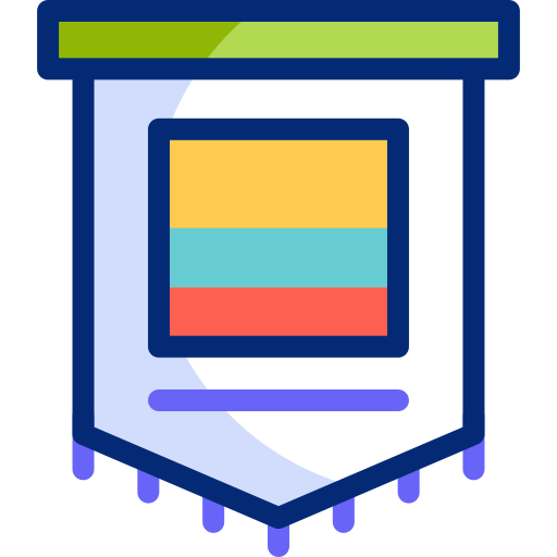 Pennant Basic Accent Lineal Color icon