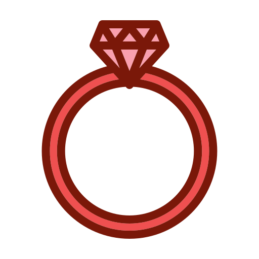 anillo de bodas Generic color lineal-color icono