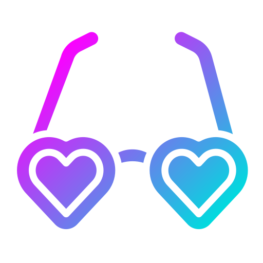 Heart glasses Generic gradient fill icon