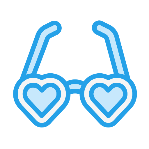 Heart glasses Generic color lineal-color icon