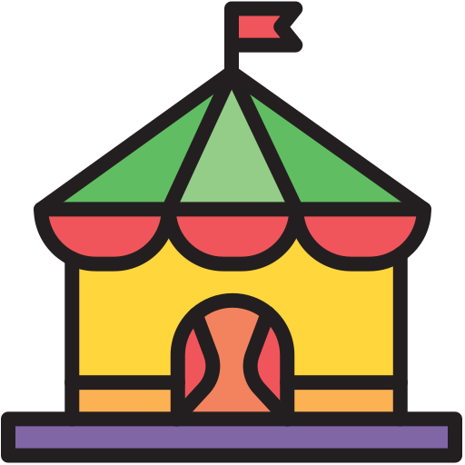 tienda de circo Generic color lineal-color icono