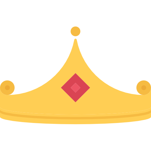 Корона Coloring Flat иконка