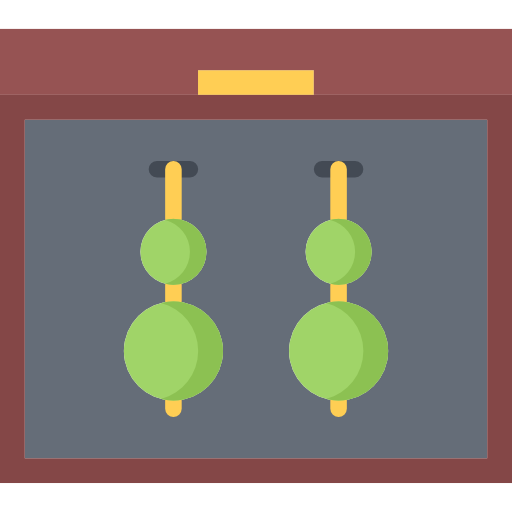 Earrings Coloring Flat icon
