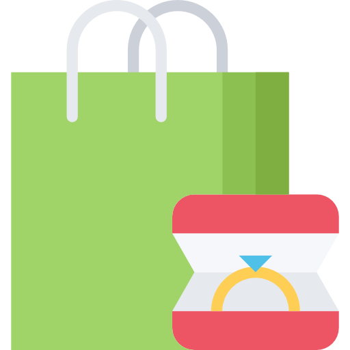 Shopping bag Coloring Flat icon