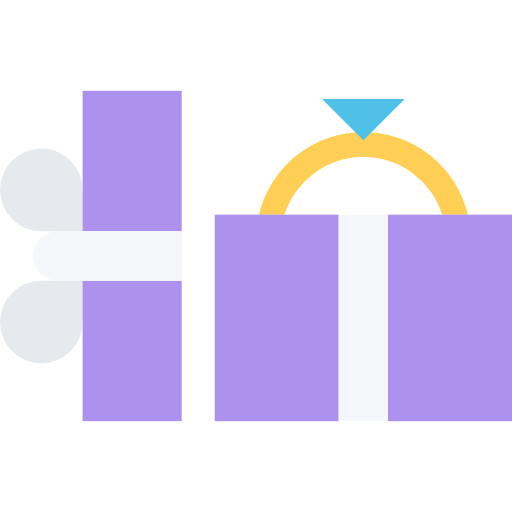 pudełko na prezent Coloring Flat ikona