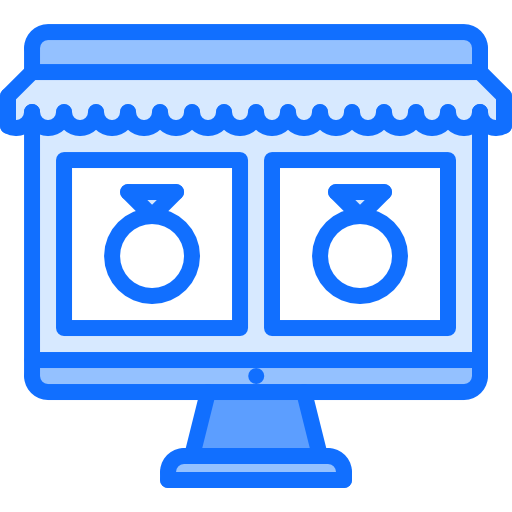 monitor Coloring Blue ikona