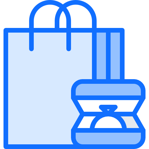 ショッピングバッグ Coloring Blue icon