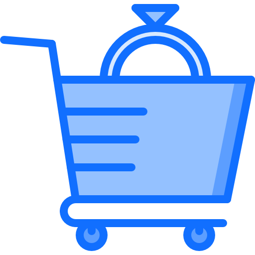 einkaufswagen Coloring Blue icon