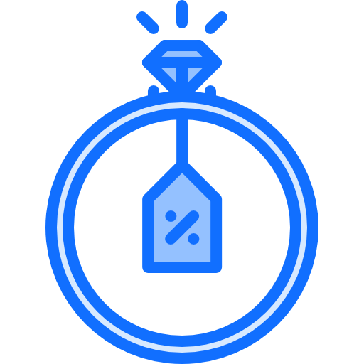 Discount Coloring Blue icon
