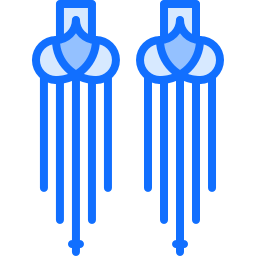 Earrings Coloring Blue icon