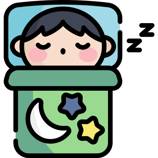 spać Kawaii Lineal color ikona