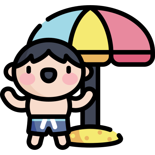 日傘 Kawaii Lineal color icon