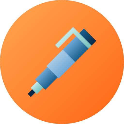 펜 Flat Circular Gradient icon