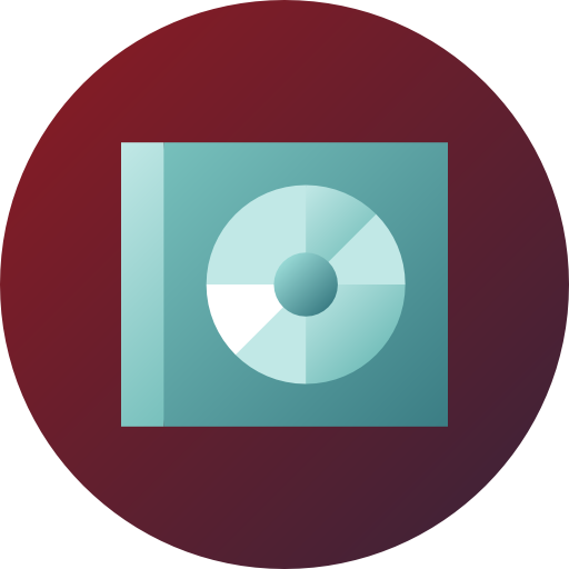 compact disc Flat Circular Gradient icoon
