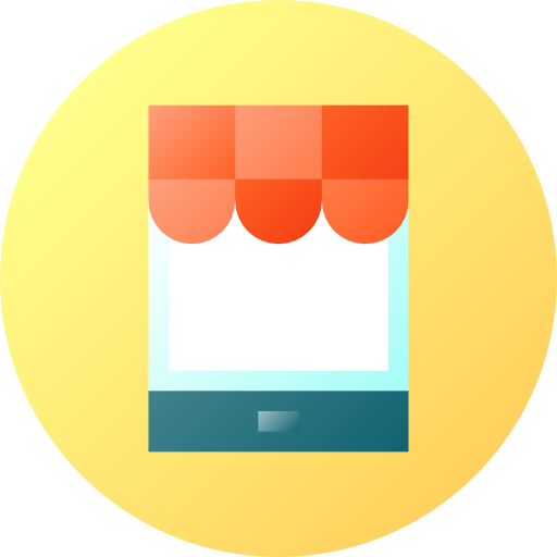 online shop Flat Circular Gradient icon
