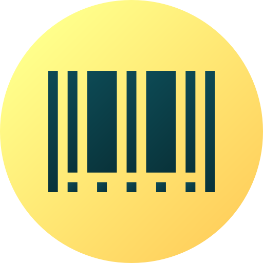 código de barras Flat Circular Gradient icono