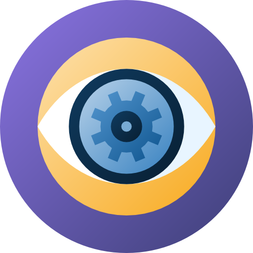 Eye Flat Circular Gradient icon