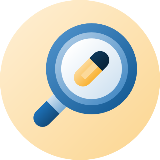 Magnifying glass Flat Circular Gradient icon