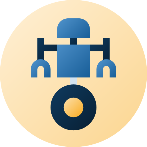 robot Flat Circular Gradient icoon