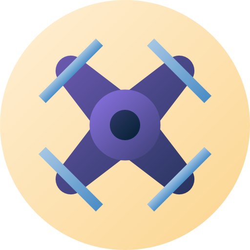 drone Flat Circular Gradient icoon