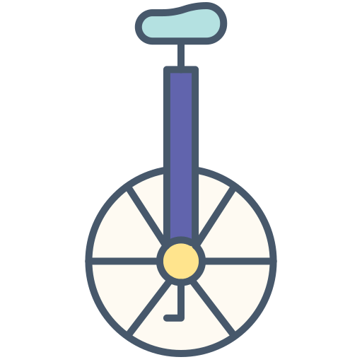 Одноколесный велосипед Generic color lineal-color иконка