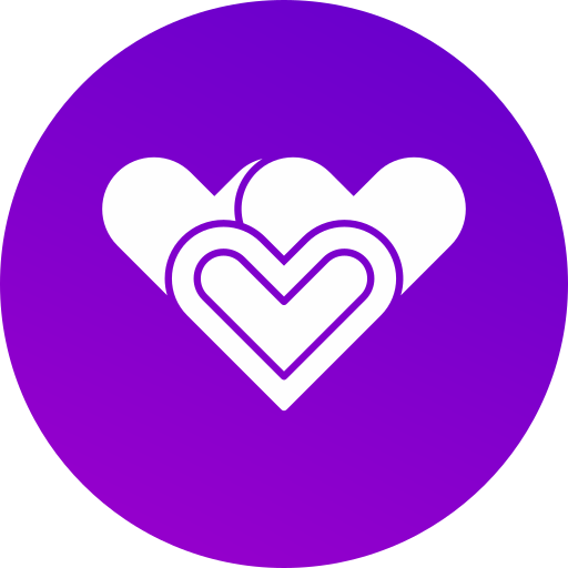 Hearts Generic gradient fill icon