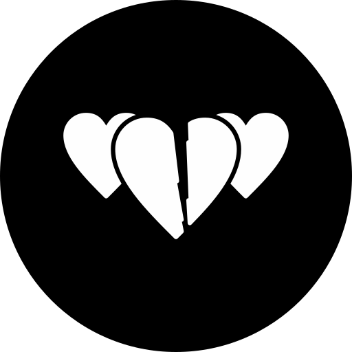 Разбитое сердце Generic black fill иконка
