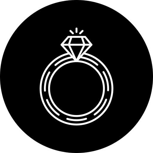 anello di fidanzamento Generic black fill icona