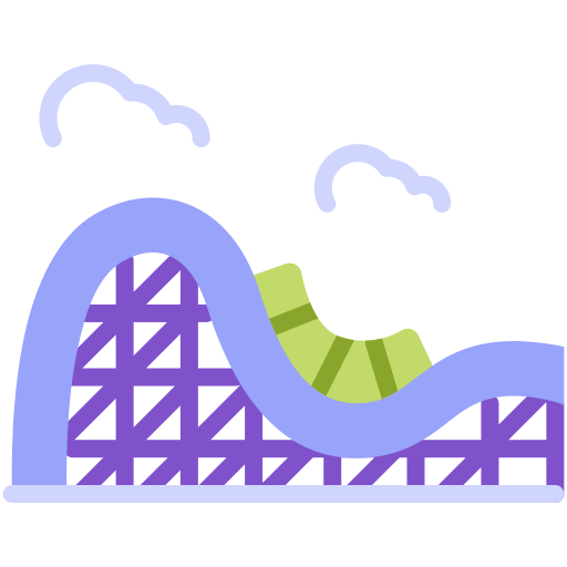 Roller coaster Generic color fill icon
