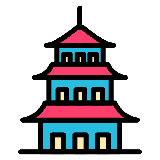 Японский замок Generic color lineal-color иконка