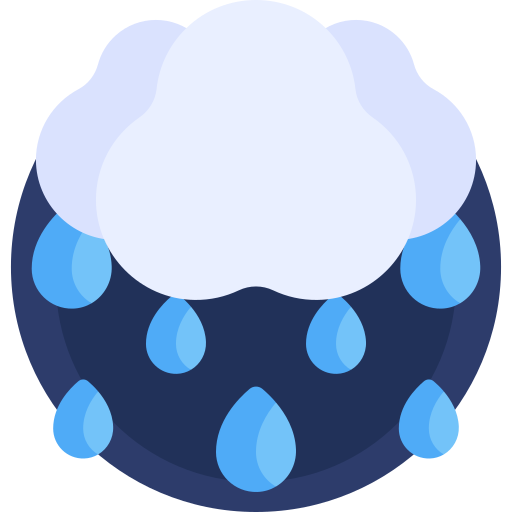 regen Detailed Flat Circular Flat icoon