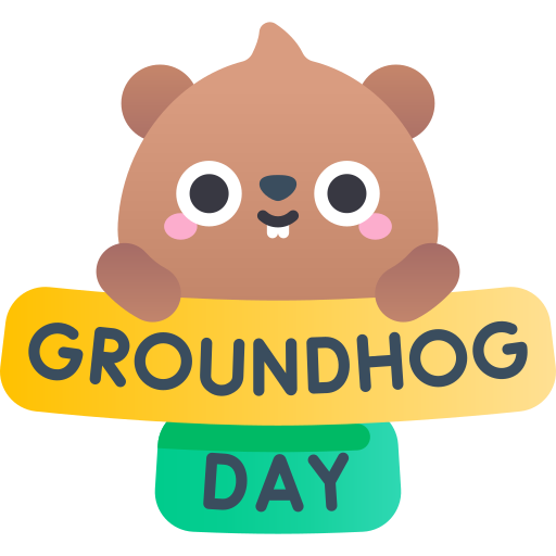 groundhog-dag Kawaii Star Gradient icoon