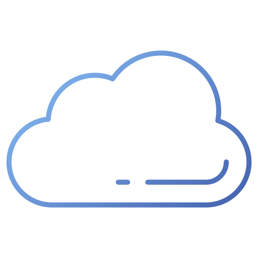 Cloud computing Generic gradient outline icon