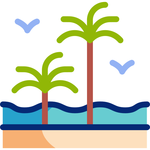 ビーチ Basic Accent Lineal Color icon