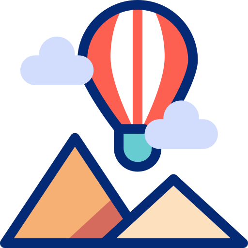 Hot air balloon Basic Accent Lineal Color icon