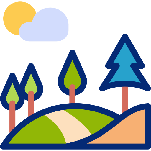 풍경 Basic Accent Lineal Color icon