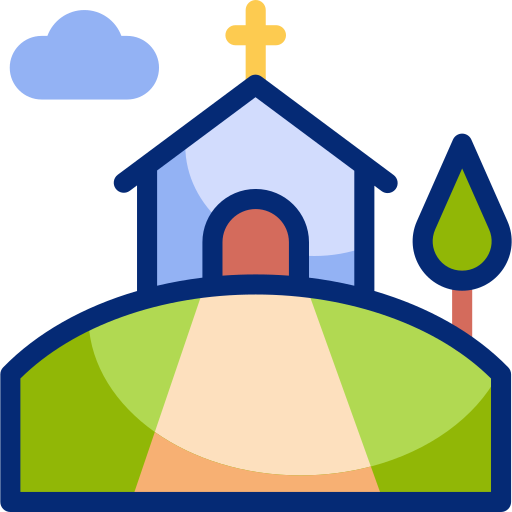 교회 Basic Accent Lineal Color icon