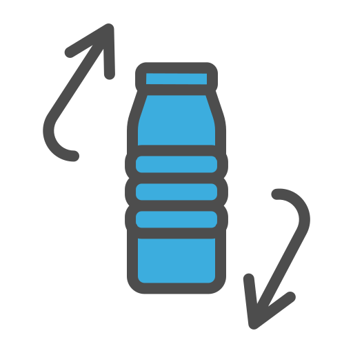 plastikowa butelka Generic color lineal-color ikona